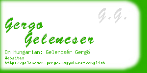 gergo gelencser business card